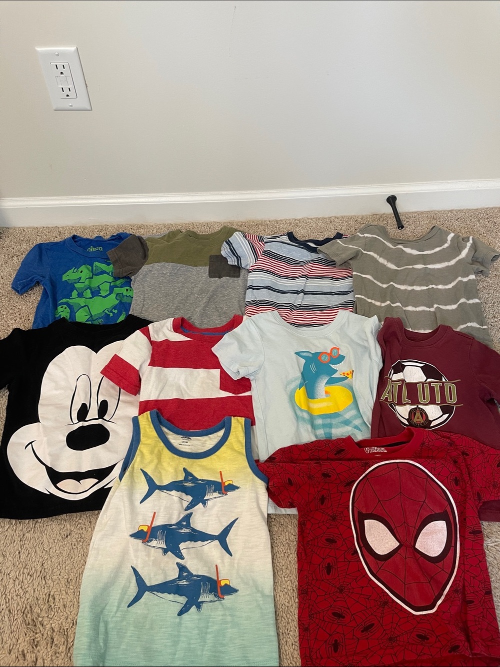 Lot of 10 Boys Graphic Tees & Tanks